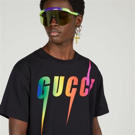 t-shirt with gucci blade print|gucci men tshirt blade.